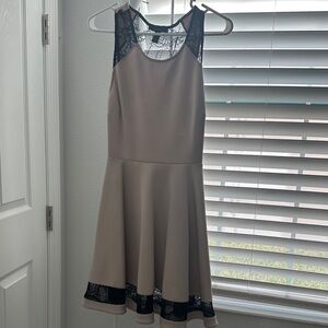 Never worn - Black and Tan Backless Dress